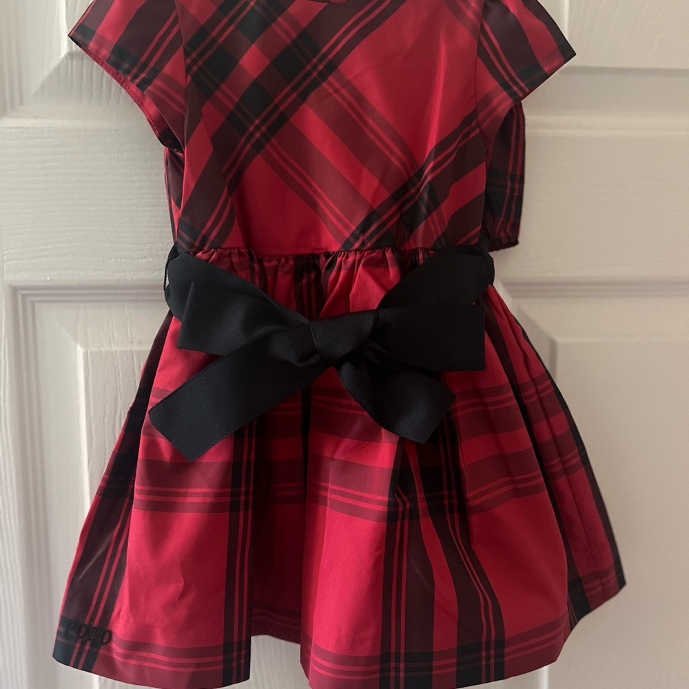 Ralph Lauren Infant Tartan Fit & Flare Dress Size 9-months and matching bloomers